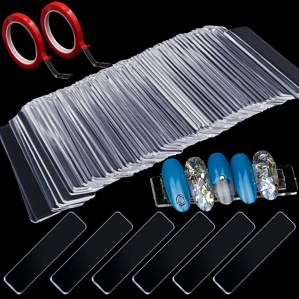 Cosbay transparent nail art display stand front view acrylic practice strips