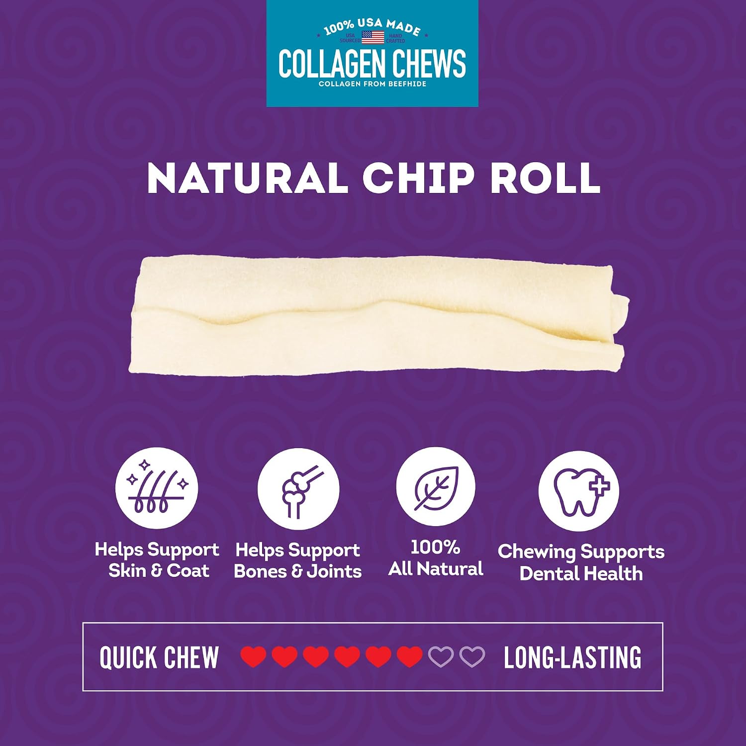 Treatly dog treats 10 ounce premium collagen layer chips