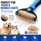 Baktas pet grooming tool demonstrating safe rounded teeth edges