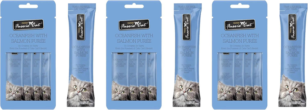 Group of Fussie Cat lickable treat tubes
