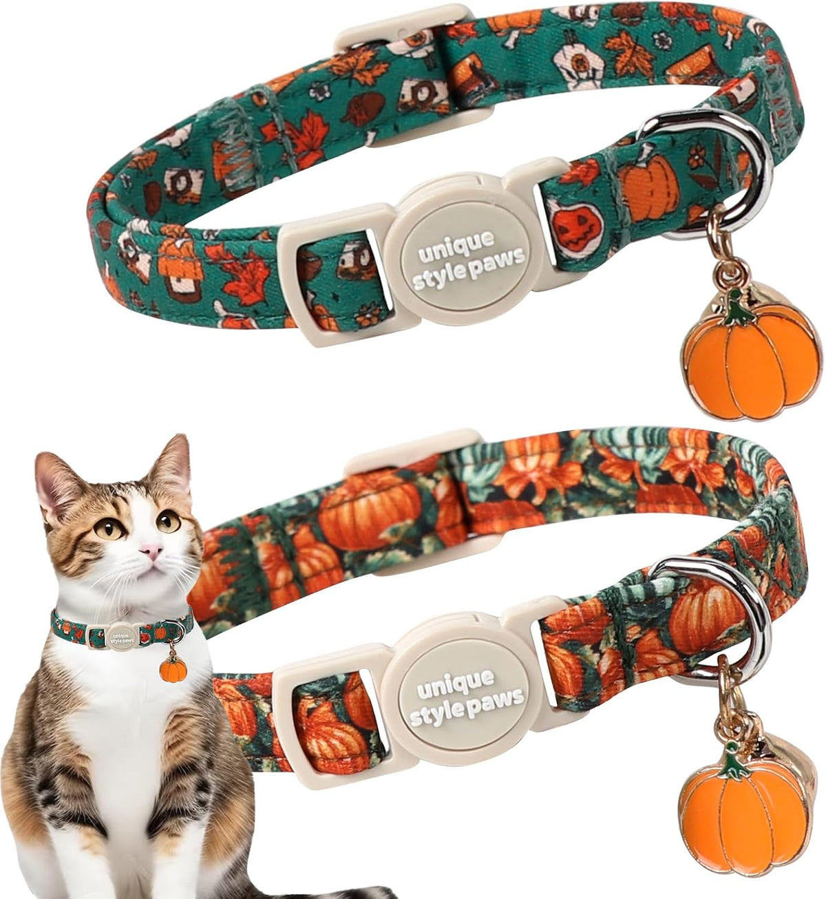 Unique Style Paws breakaway safety cat collar pack packaged elegantly for gifting to girl or boy kittens.