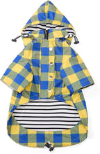 Dog Zip Up Raincoat with Reflective Buttons, Rain/Water Resistant, Adjustable Drawstring, Removable Hood, Raincoats with Legs 8lbs to 80lbs Available - Yellow - Medium - Image 9
