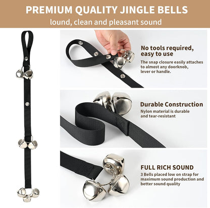 Close up of Luckyiren silver bells for dog training