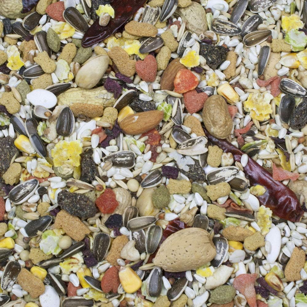 Higgins Sunburst Gourmet Blend Parrot Food nutritional label and ingredient overview