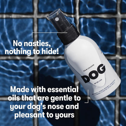 Plant based essential oil dog cologne back label directions and warnings