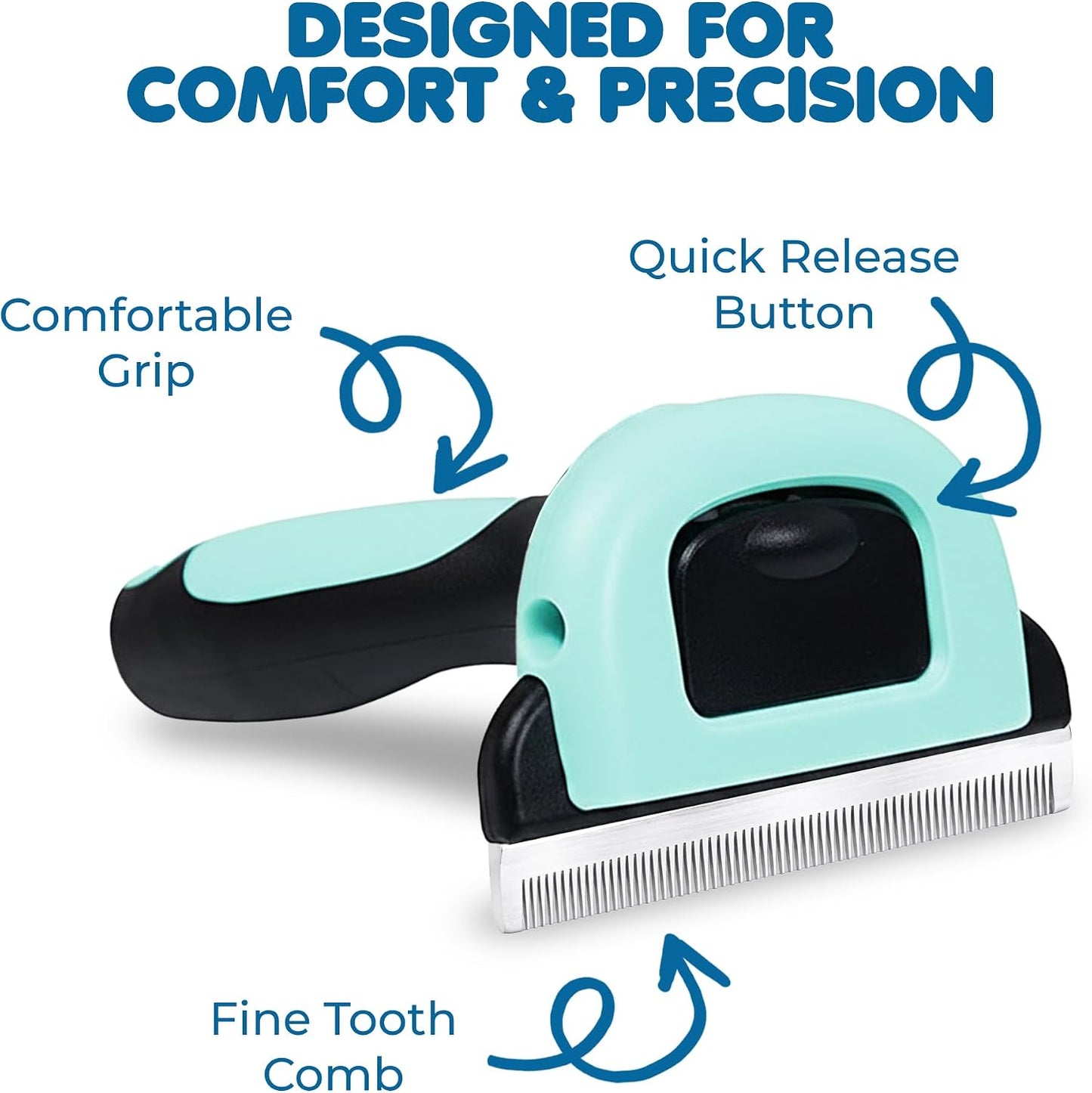 SunGrow pet brush removing loose undercoat hair