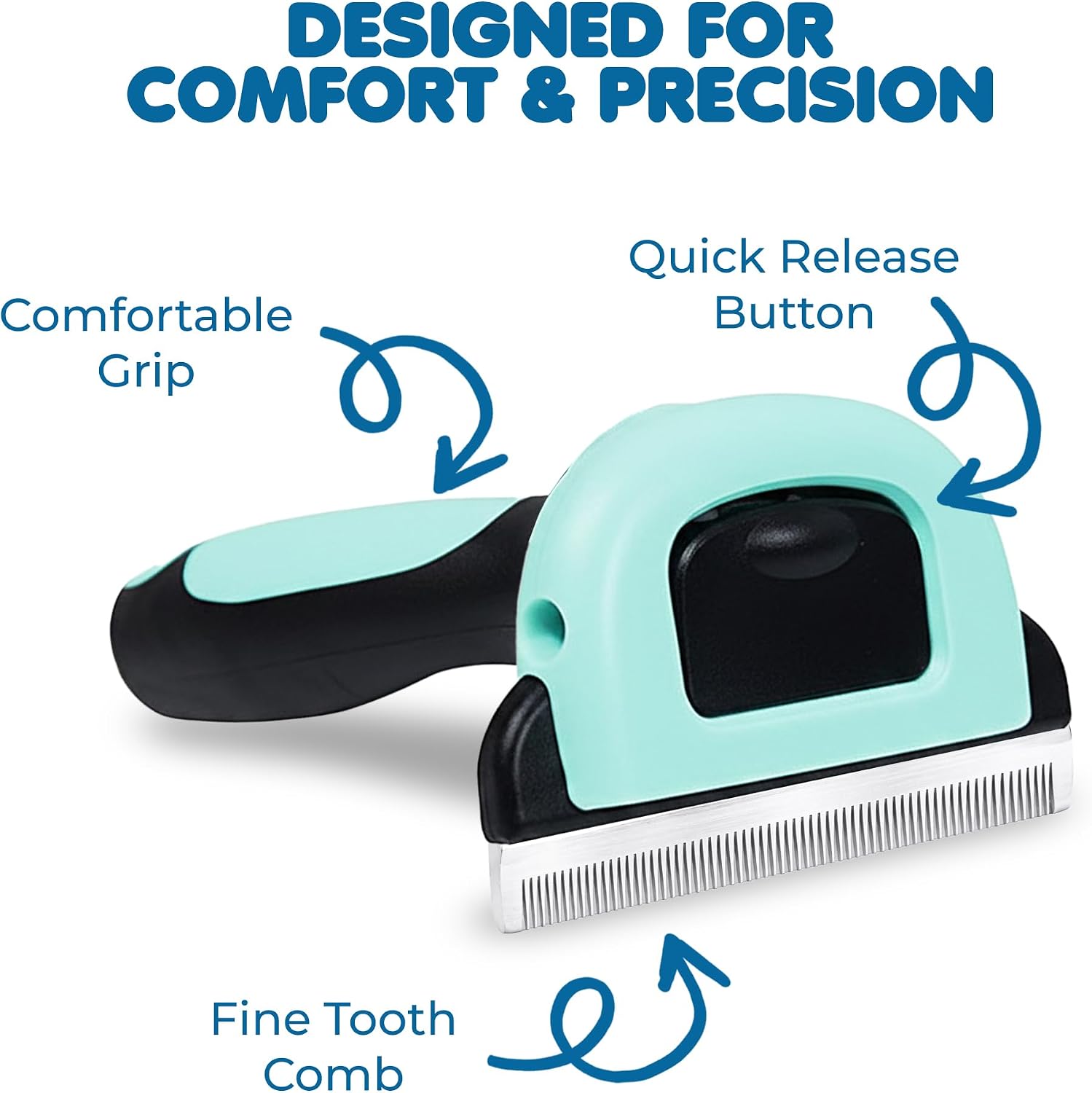 SunGrow pet brush removing loose undercoat hair