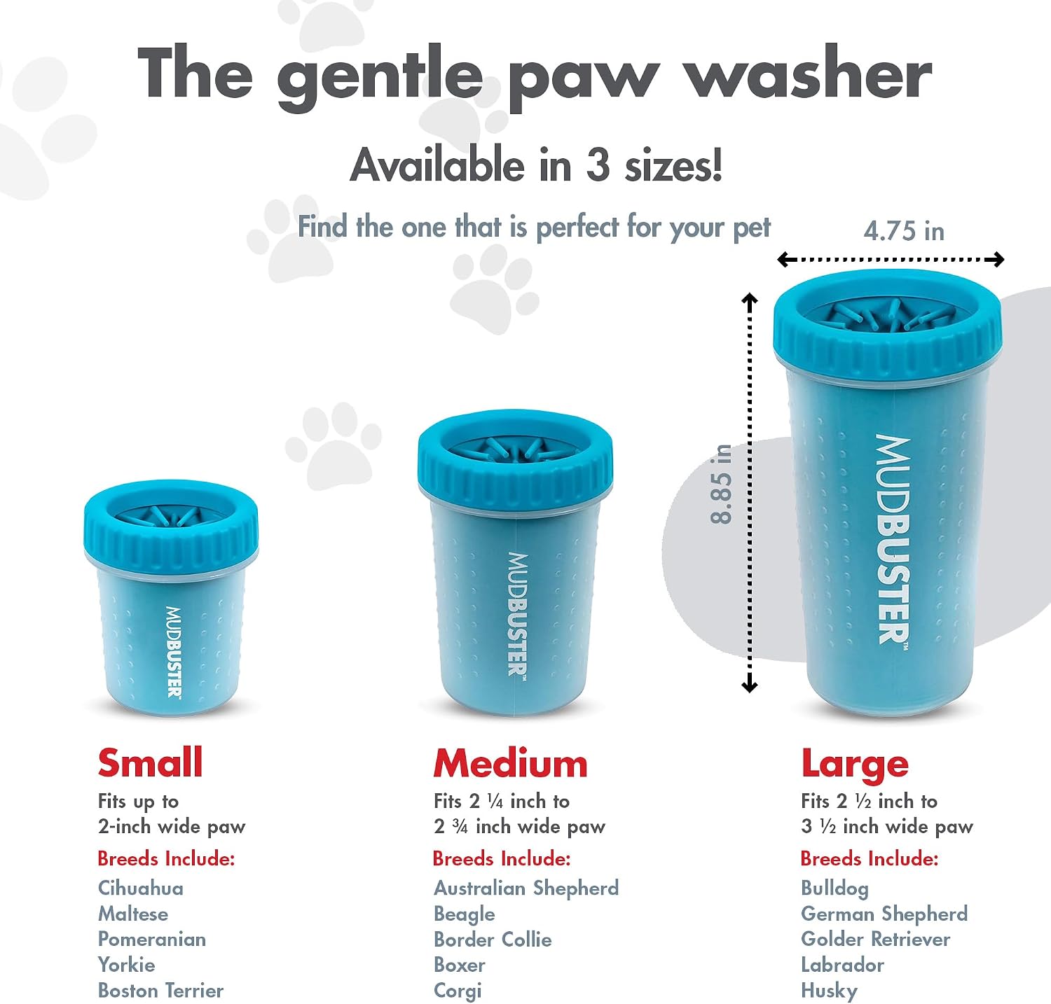 Dexas MudBuster portable paw washer in use