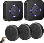 Dog Door Bell, Wireless Doggie Doorbells for Potty Training,Dog Bells to Go Outside, Dog Bells with Waterproof Touch Button, Dog Bell with 1 Receiver and 3 Transmitters, Black - Image 10