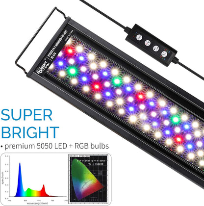 Hygger RGB full spectrum LED light intensity control