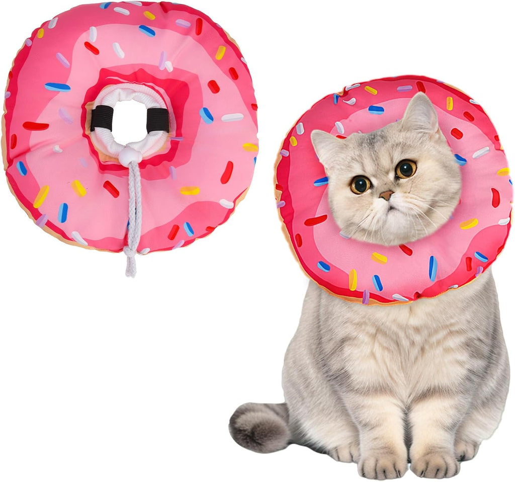 BINGPET Cat Cone Collars Soft,Cat Recovery E Collars After Surgery to Stop Licking,Waterproof Adjustable Elizabeth Neck Cones Cute Pet Donut Pillow for Cats Kitten Puppy Wound Healing After Surgery,S - Image 10