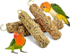Fhiny 4 PCS Parakeet Treats, Donut Shaped Natural Grain Cockatiel Food with Fruits Vegetables Flowers and Herbs Bird Chew Toys for Parrot Conure Lovebird Training Rewards and Beak Grinding - Image 9