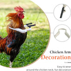 Qtaikong funny poultry hands neck toy with mini weapon attachments.