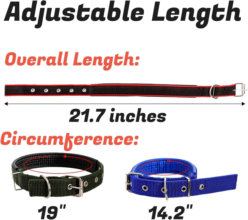 Close up of the adjustable nylon sheep collar highlighting the soft inner foam padding for anti chafing comfort.