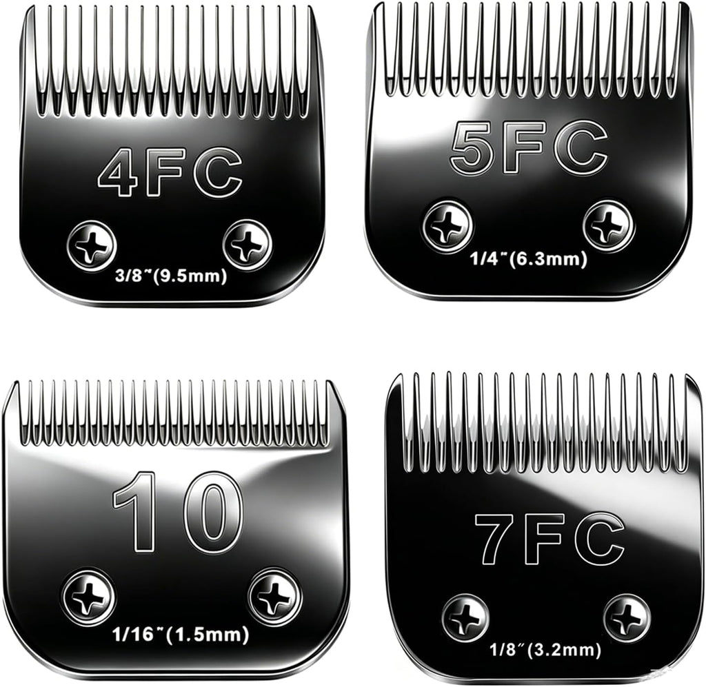 Audoc authentic USA imported pet grooming blades detail view sharp cutting teeth