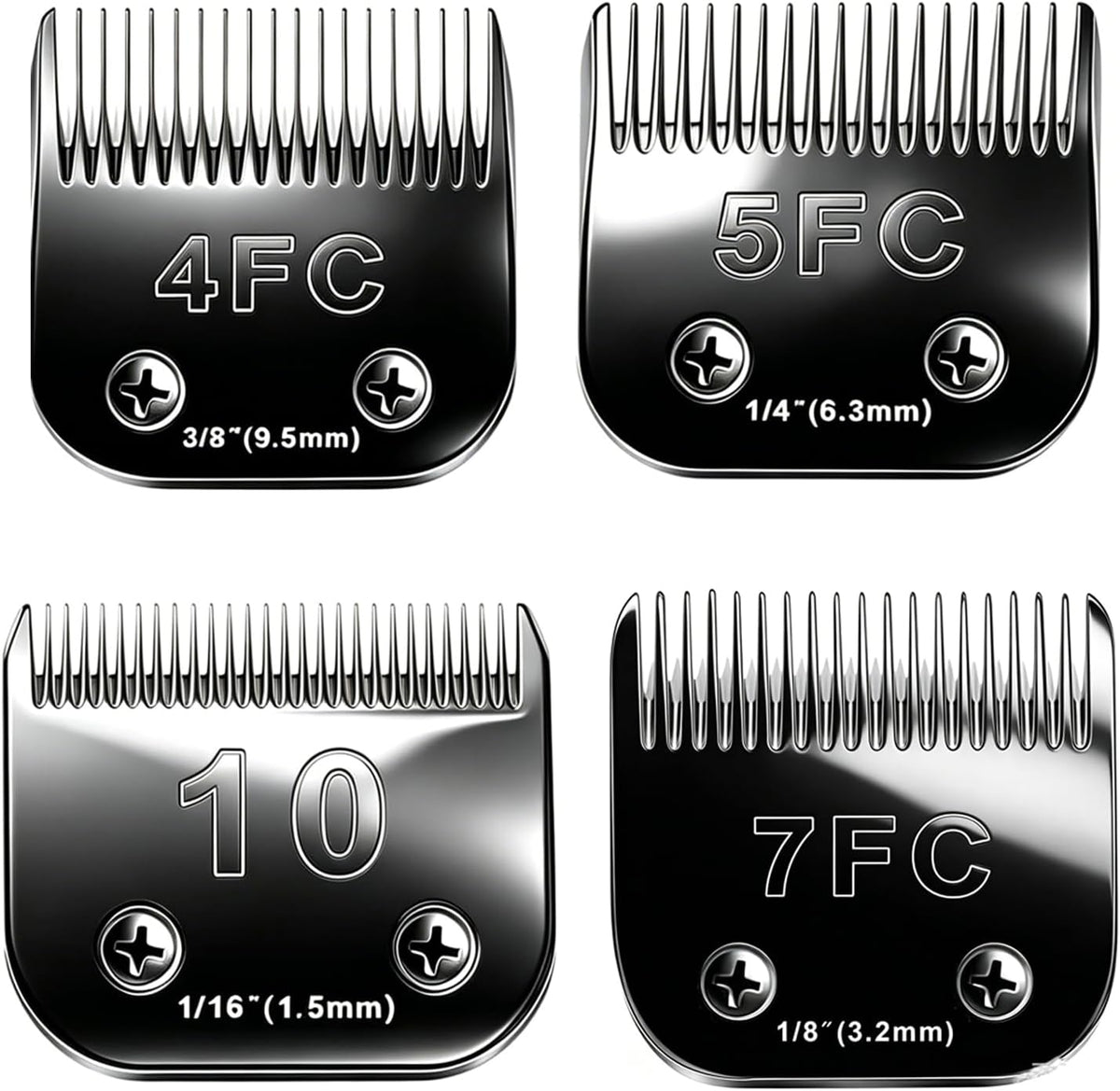 Audoc authentic USA imported pet grooming blades detail view sharp cutting teeth
