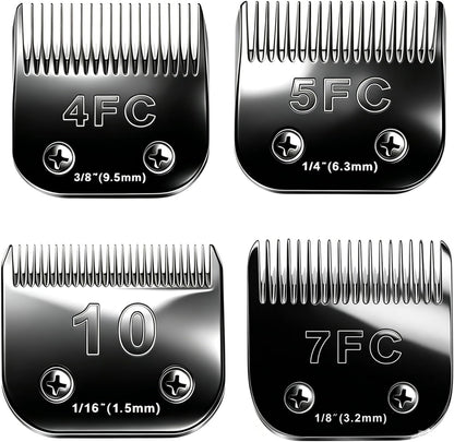 Audoc authentic USA imported pet grooming blades detail view sharp cutting teeth