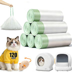 KropBom self cleaning cat litter box liners drawstring closure close up