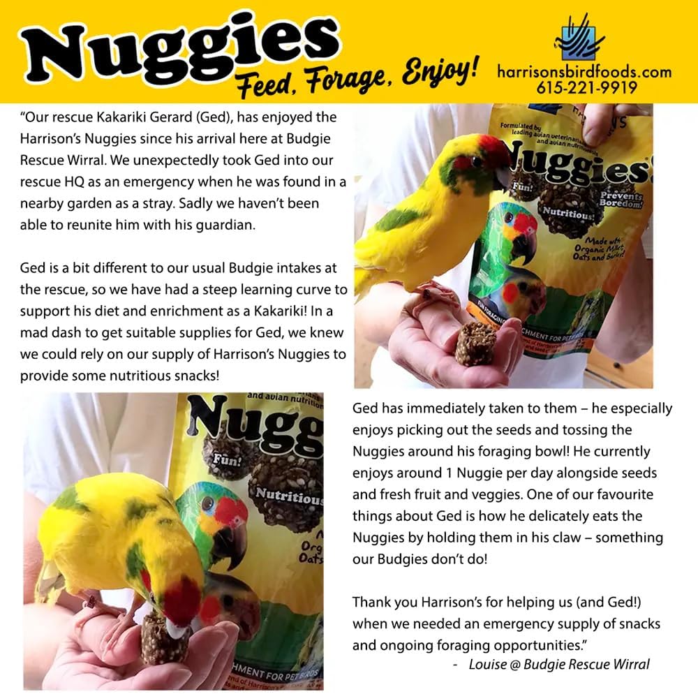 Harrison's Bird Foods Nuggies - Tasty Organic Baked Seed Clusters, 196g - Image 6