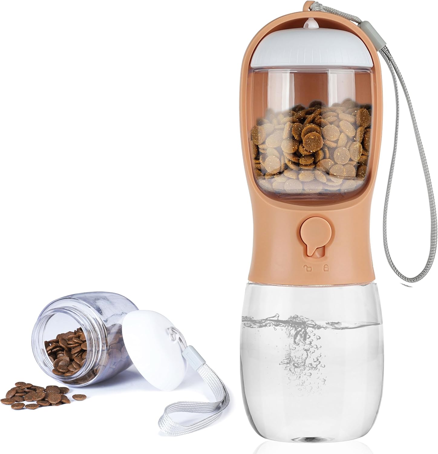 Dog Water Bottle with Food Container, Portable Leak Proof Pet Water Dispenser for Walking Hiking Travel, Puppy Essentials Accessories for Small Large Dogs, Dog Gifts (10oz/15oz/19oz) - Image 12