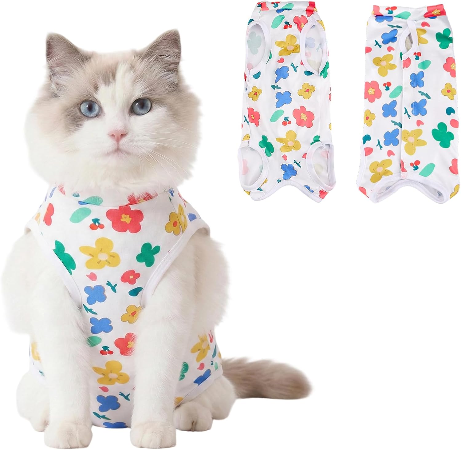 Cat Recovery Suit Cat Onesie for Cats, Breathable Cats Surgery Recovery Suit for Female Spay & Abdominal Wounds Skin Diseases, Kitten Surgical Onesie Body Suit Anti Licking Cone Alternative - Image 10