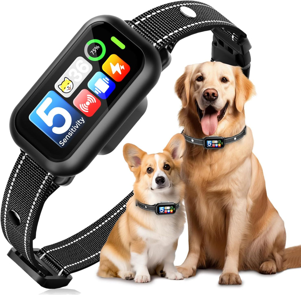 Bark Collar for Small Medium Large Dogs 8-100lbs | Upgraded Smart AI Anti Barking Collar w/AirTag Holder, 5 Modes (Beep/Vib/Safe Shock), Adjustable Sensitivity, Bark Counter, Rechargeable Waterproof - Image 10