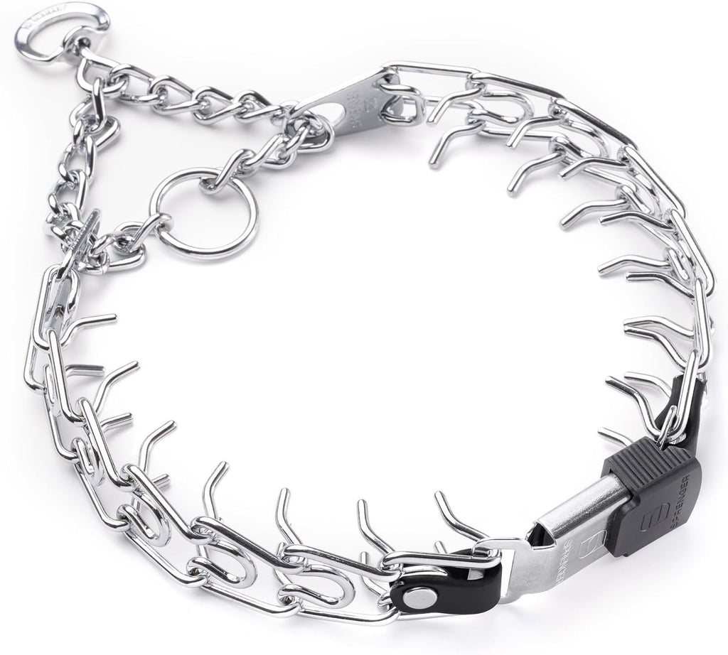 Herm Sprenger Chrome Plated Steel Dog Collar with Short Links and Quick Release ClicLock Buckle and Biothane Insert Made in Germany 20in x 3.0mm (Neck Size up to 16-17in) (Passionfruit Pink) - Image 10
