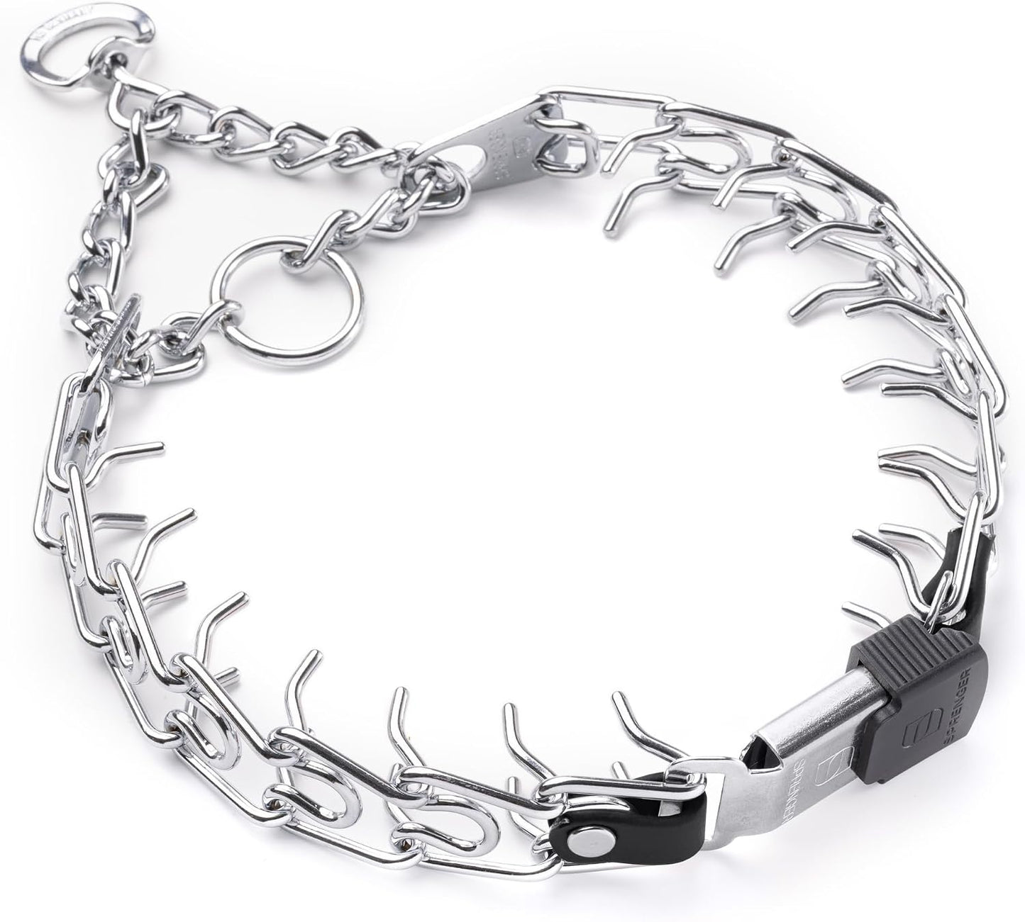 Herm Sprenger Chrome Plated Steel Dog Collar with Short Links and Quick Release ClicLock Buckle and Biothane Insert Made in Germany 20in x 3.0mm (Neck Size up to 16-17in) (Passionfruit Pink) - Image 10