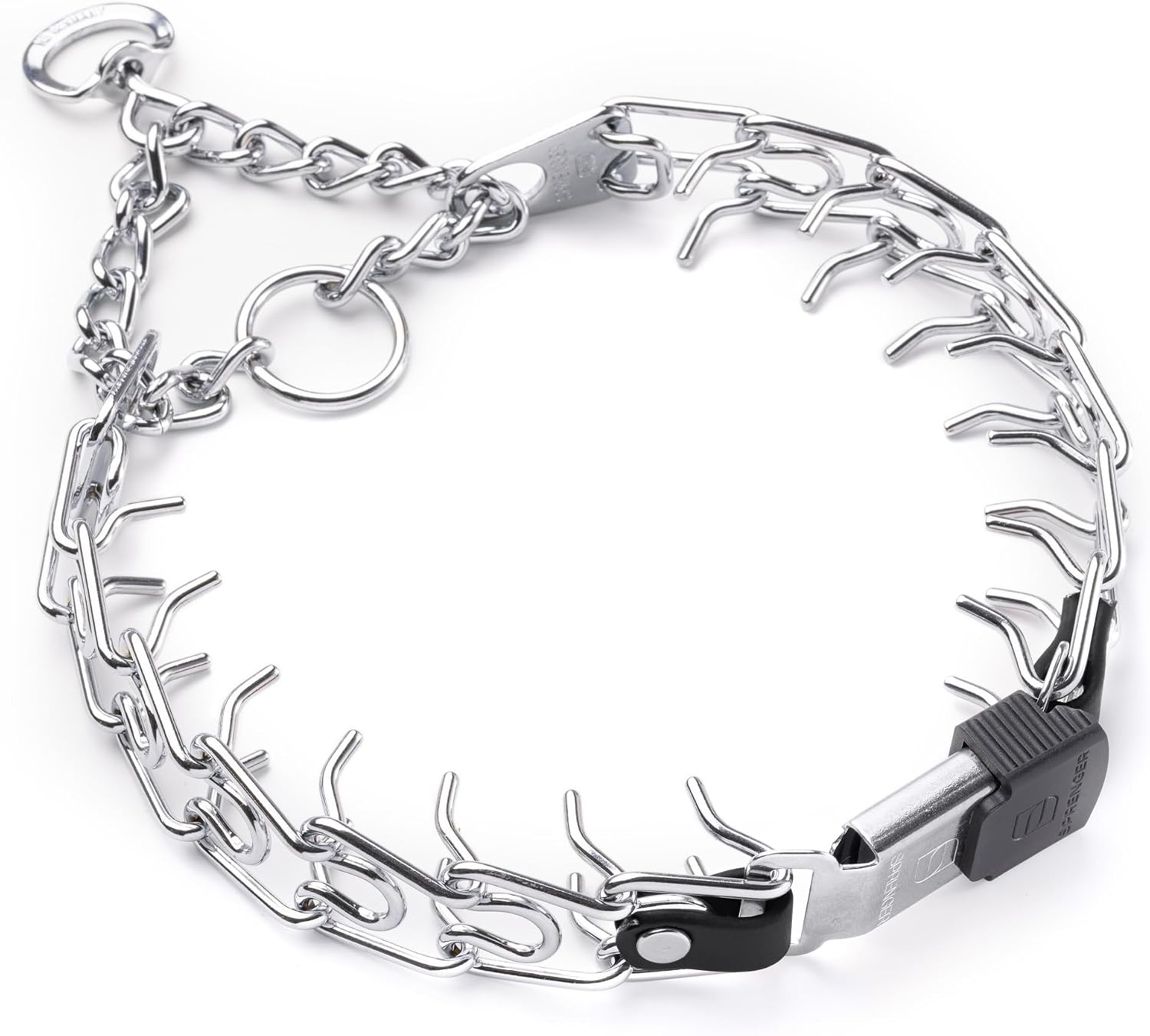 Herm Sprenger Chrome Plated Steel Dog Collar with Short Links and Quick Release ClicLock Buckle and Biothane Insert Made in Germany 20in x 3.0mm (Neck Size up to 16-17in) (Passionfruit Pink) - Image 10