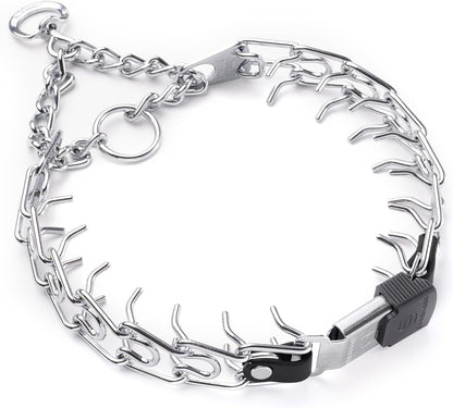 Herm Sprenger Chrome Plated Steel Dog Collar with Short Links and Quick Release ClicLock Buckle and Biothane Insert Made in Germany 20in x 3.0mm (Neck Size up to 16-17in) (Passionfruit Pink) - Image 10