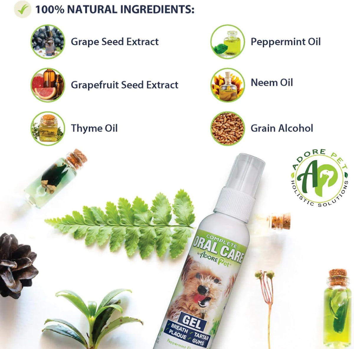 Premium USA imported Adore Pet dog teeth cleaning gel bottle