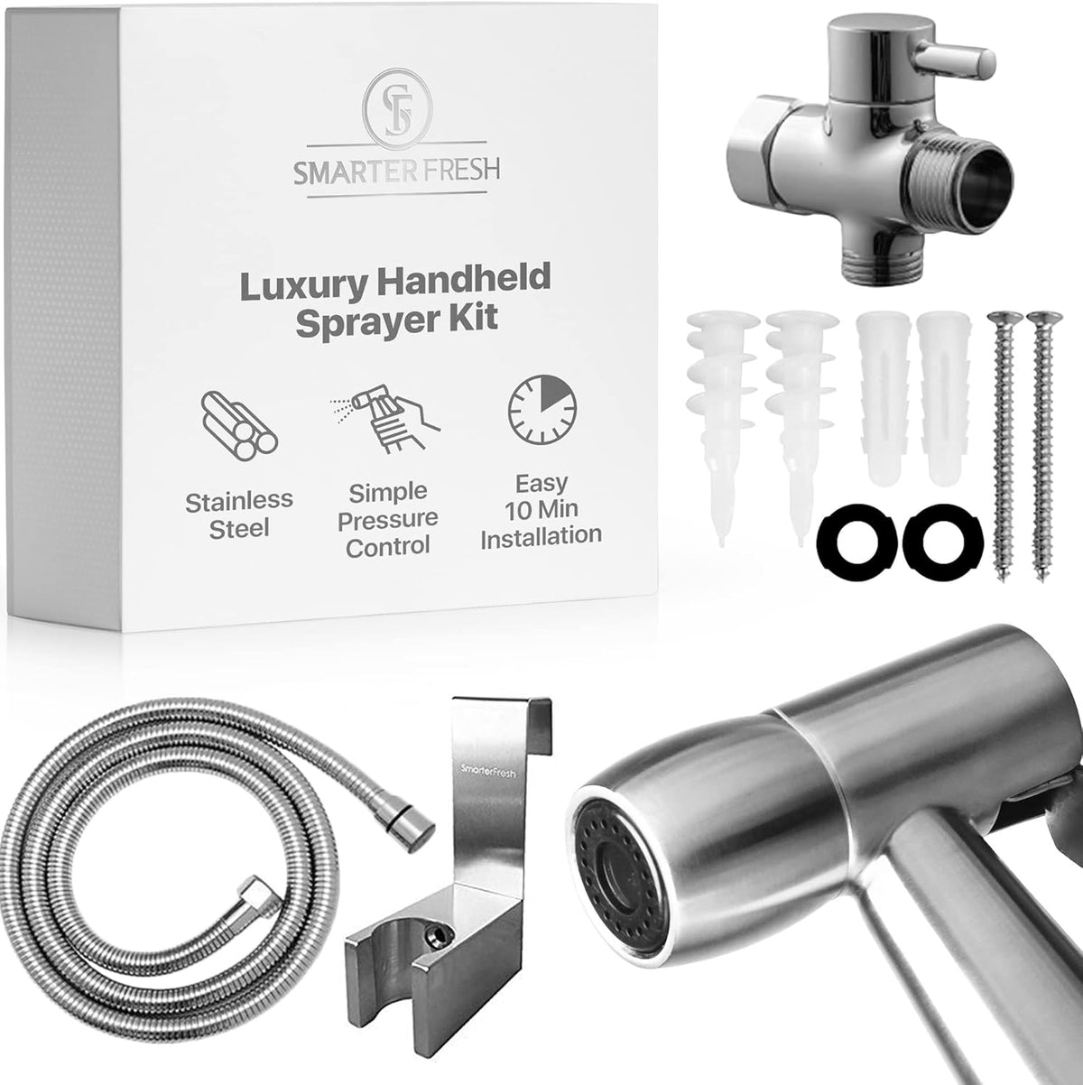 SmarterFresh luxury handheld diaper sprayer and bidet set