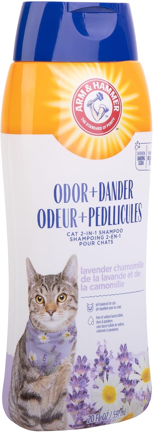 Arm & Hammer Cat Shampoo, 2-in-1 Deodorizing, Dander Reducing, 20 Fl Oz - Image 5