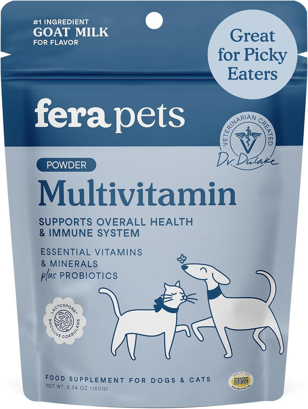 Fera Pets Goat Milk - Calming Supplement for Dogs & Cats - Ashwagandha, L-Theanine, & Passion Flower - Supports Anxiety Relief & Relaxation - for Picky Eaters - 60 TSP - Image 10