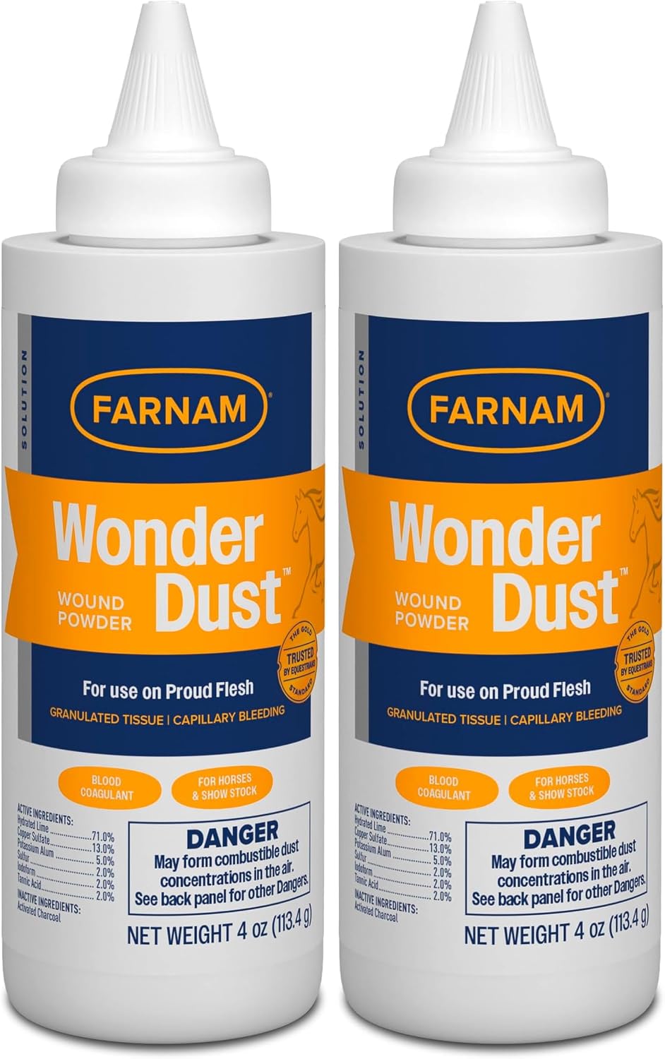 Farnam Wonder Dust Wound Powder, Blood Coagulant for Horses and Show Stock, For Use on Proud Flesh, Granulated Tissue, Stop Bleeding, 4 Ounces - Image 13