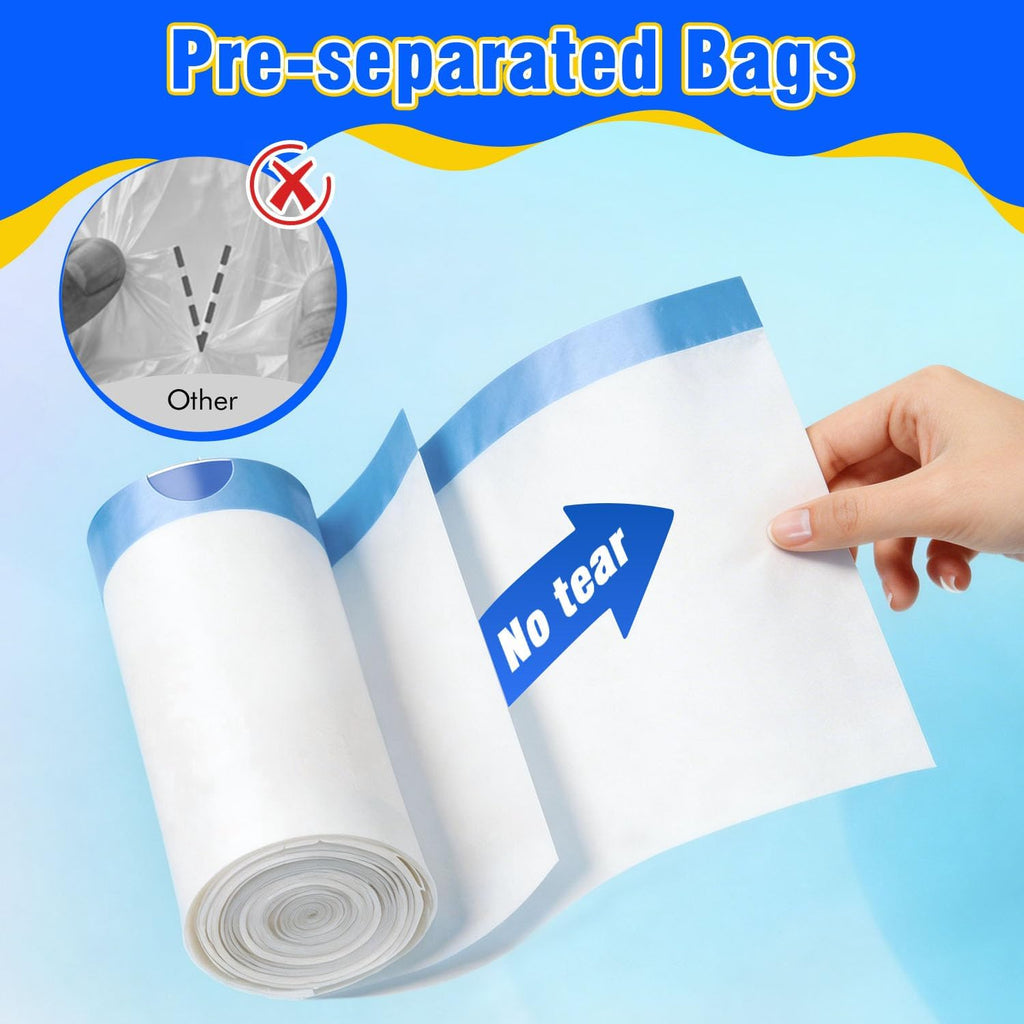 Thick premium cat litter bags close up showcasing tear resistant material.