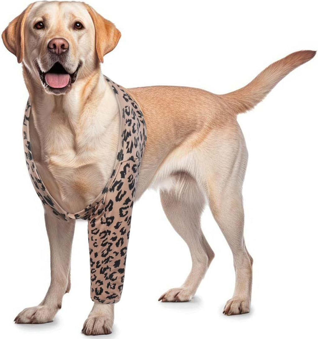 ROZKITCH Dog Sleeve to Prevent Licking for Front Right Left Leg, Pet Prevent Licking Wound Elbow Protector, Dog Recovery Suit Cone Collar Alternative for Sprain ACL CCL Arthritis Joint Care Zebra L - Image 12