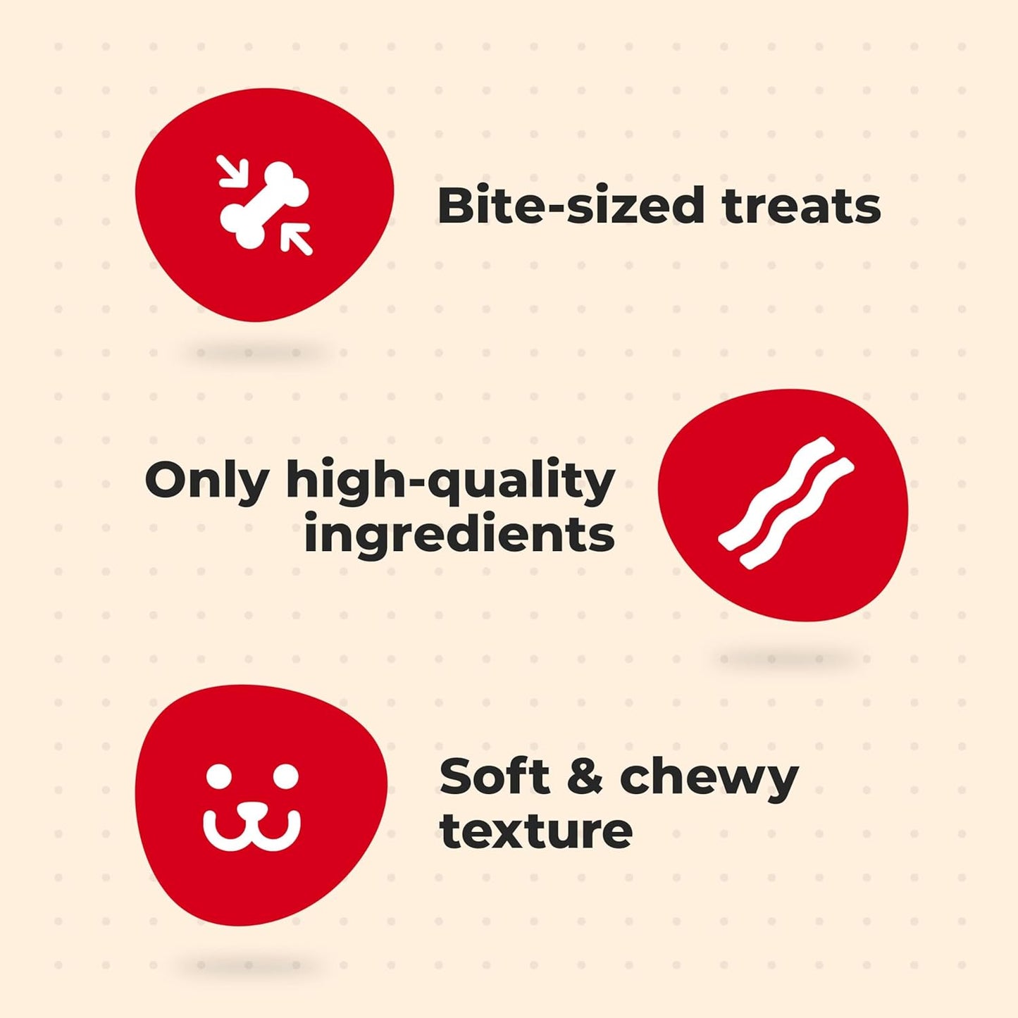 Chewy bite-sized peanut butter dog treats by Milk-Bone