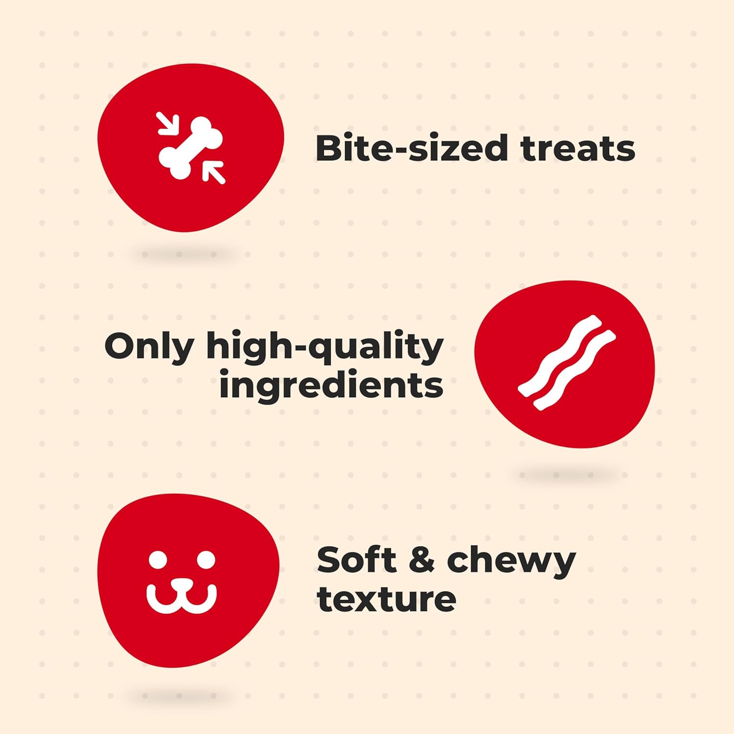 Chewy bite-sized peanut butter dog treats by Milk-Bone
