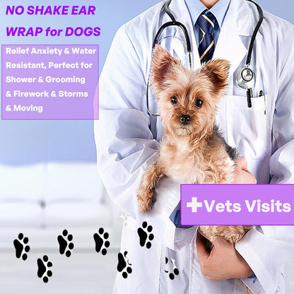 Fenyotech quiet head cover noise reduction sleeve for dogs facing thunderstorm anxiety.