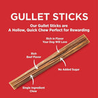 Dog enjoying healthy Barkworthies beef gullet stick chew