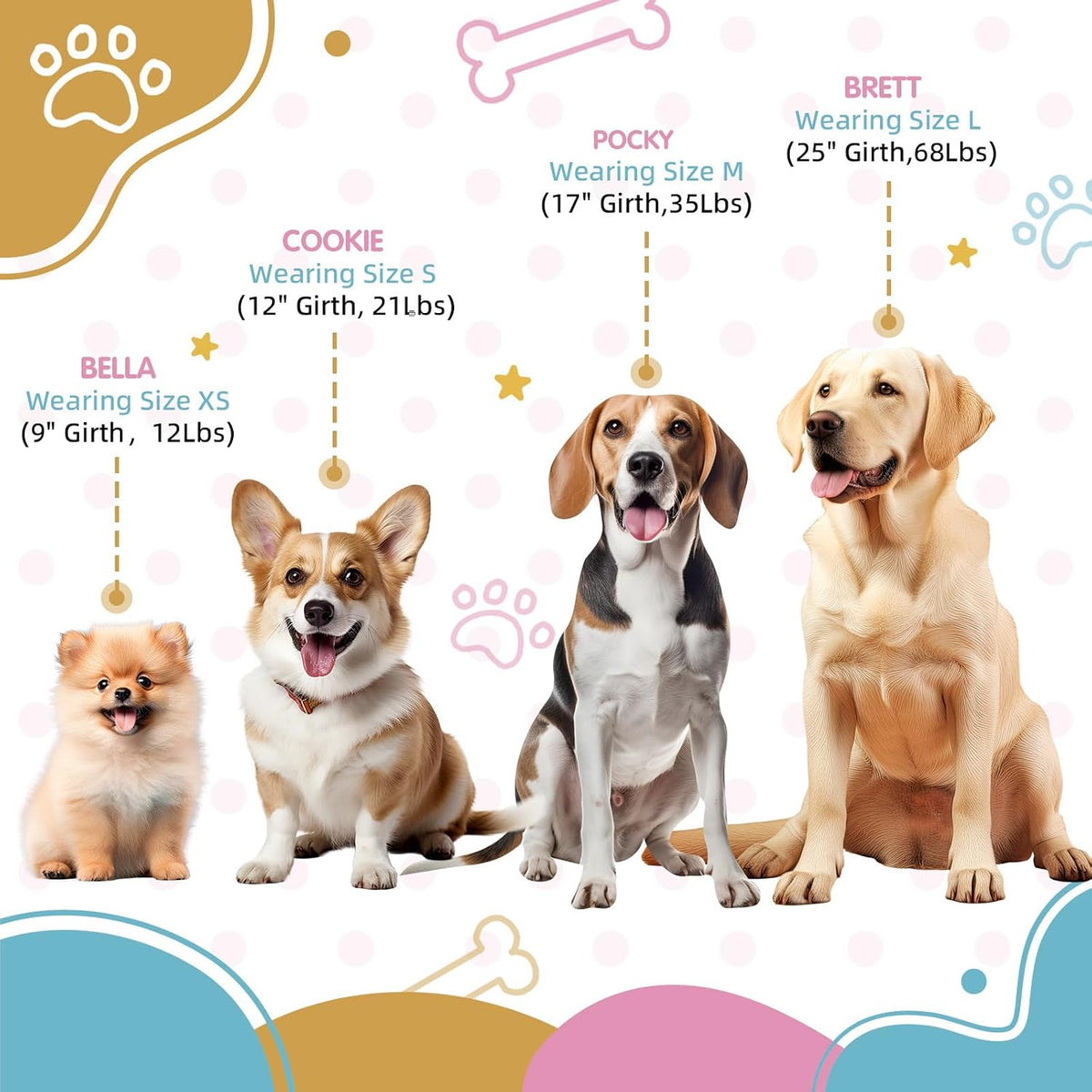 Heavy duty dog harness for large breeds by PawHuggies