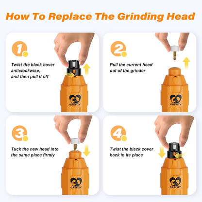 Instructional view of Casfuy replacement wheel installation