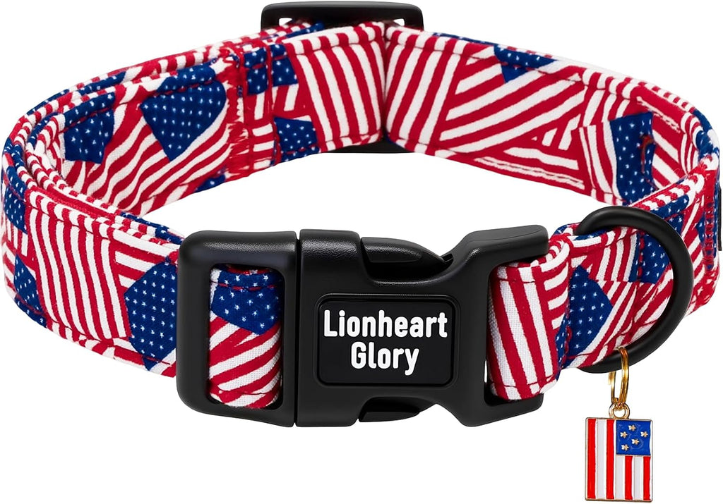 Lionheart glory American Flag Dog Collar, 4 of July Patriotic Independence Dog Collar Heavy Duty Adjustable Collars for Small Dogs Pet Gift Summer Collars - Image 9