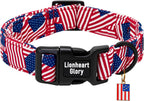 Lionheart glory American Flag Dog Collar, 4 of July Patriotic Independence Dog Collar Heavy Duty Adjustable Collars for Small Dogs Pet Gift Summer Collars - Image 9