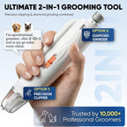 Close up of Picky Zoom pet nail trimmer blade and grinder