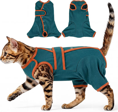 Adnikia full body surgical suit for cats side view