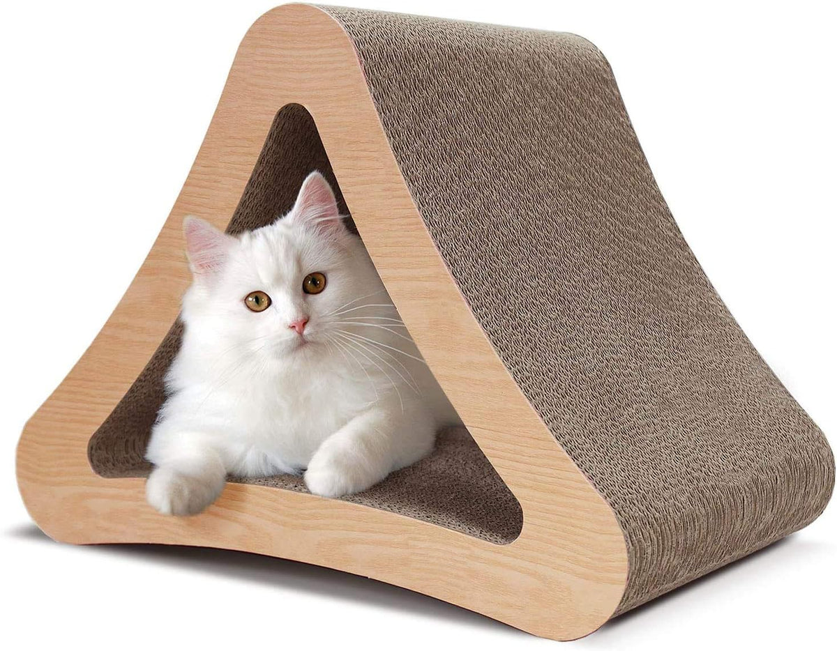FluffyDream Cat Condo Scratcher Post Cardboard, Milk Box Shape Cat Scratching House Bed, Black Color - Image 11
