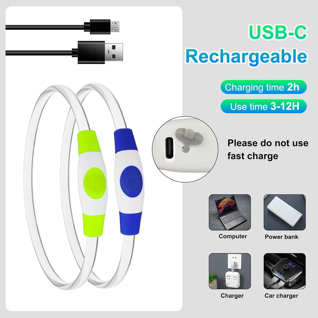 USB charging port detail on LED pet collar