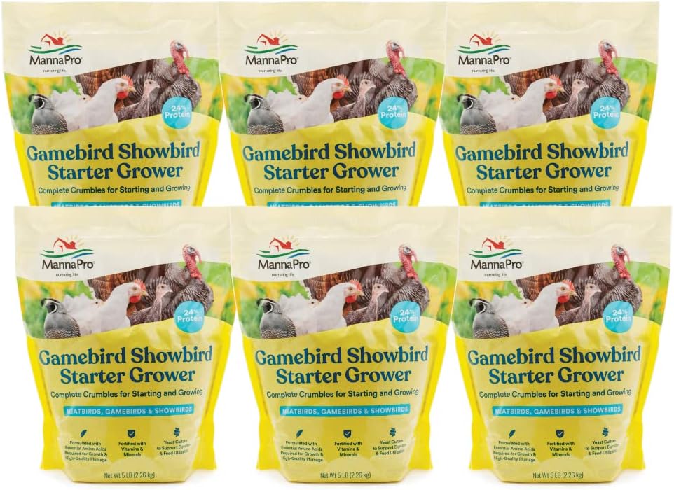 Manna Pro Gamebird & Showbird Crumbles - Premium Poultry Feed for Chickens, Ducks, Gamebirds, Turkeys & Bantams - Fortified with Vitamins & Minerals - Healthy Complete Diet - 5 lb Bag - Image 12
